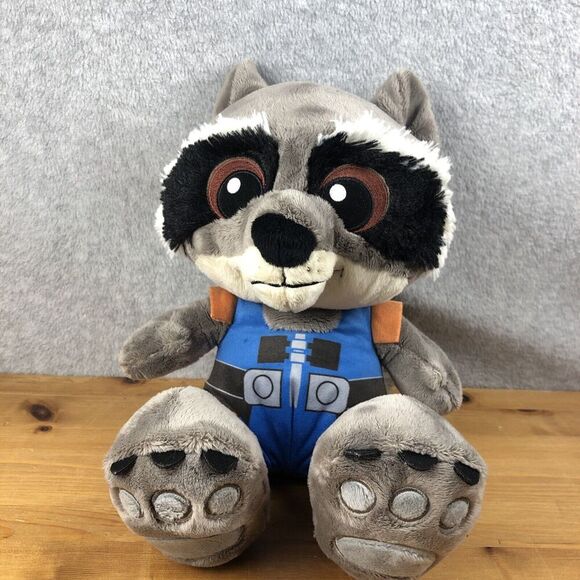 Disney Parks Big Feet Rocket Raccoon Marvel Guardians Of The Galaxy Plush 14” - Picture 1 of 9